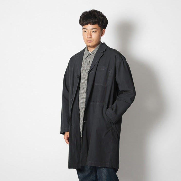 Snow Peak Natural Dyed Recycled Cotton Coat in Charcoal