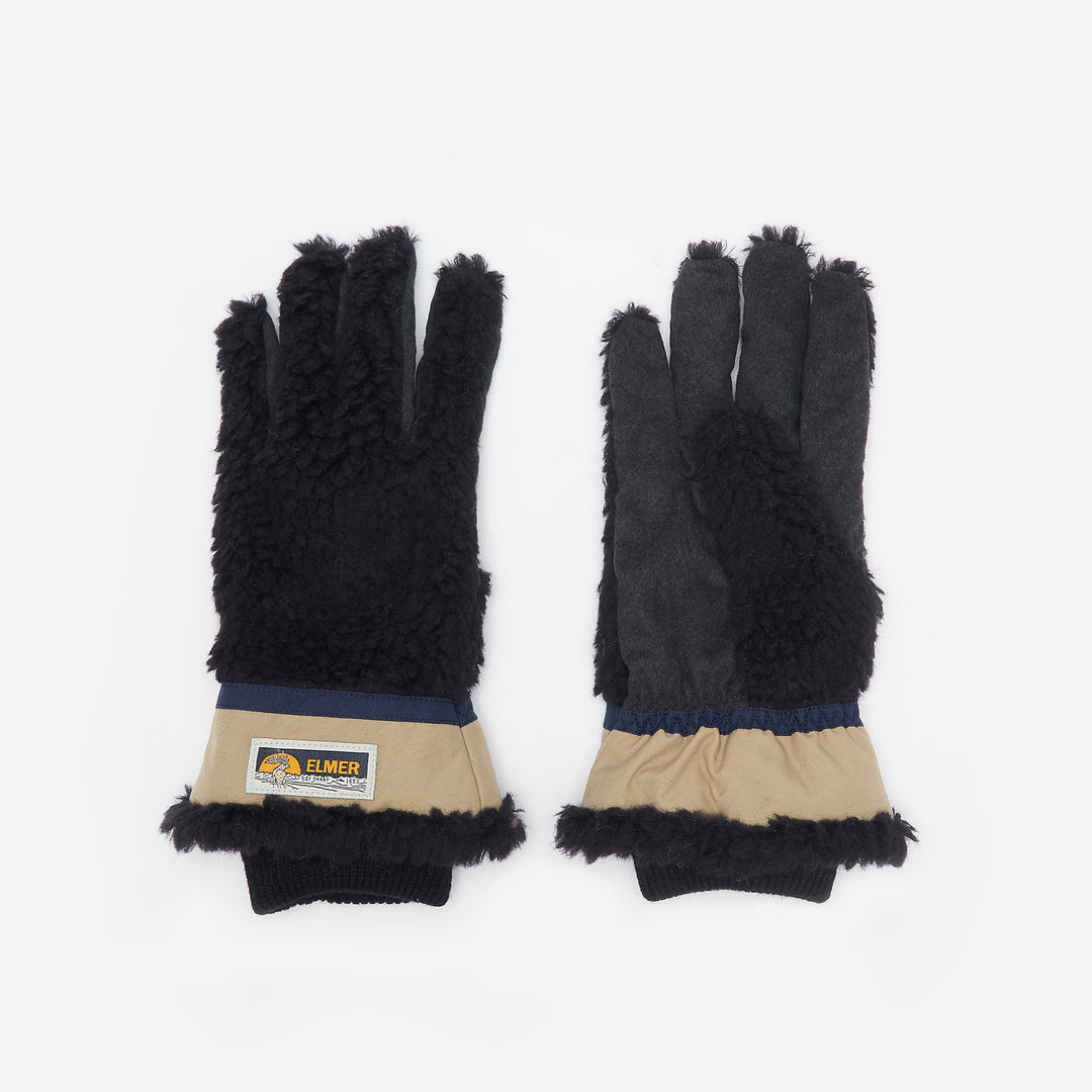 Elmer by Swany Wool Pile Finger Gloves in Black