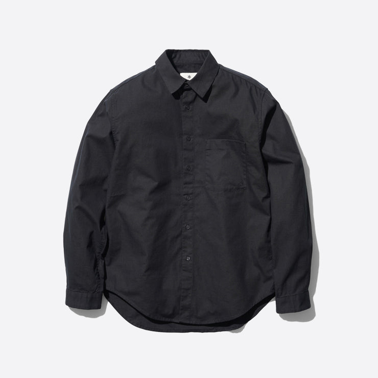 Snow Peak Organic Cotton Poplin Shirt in Black