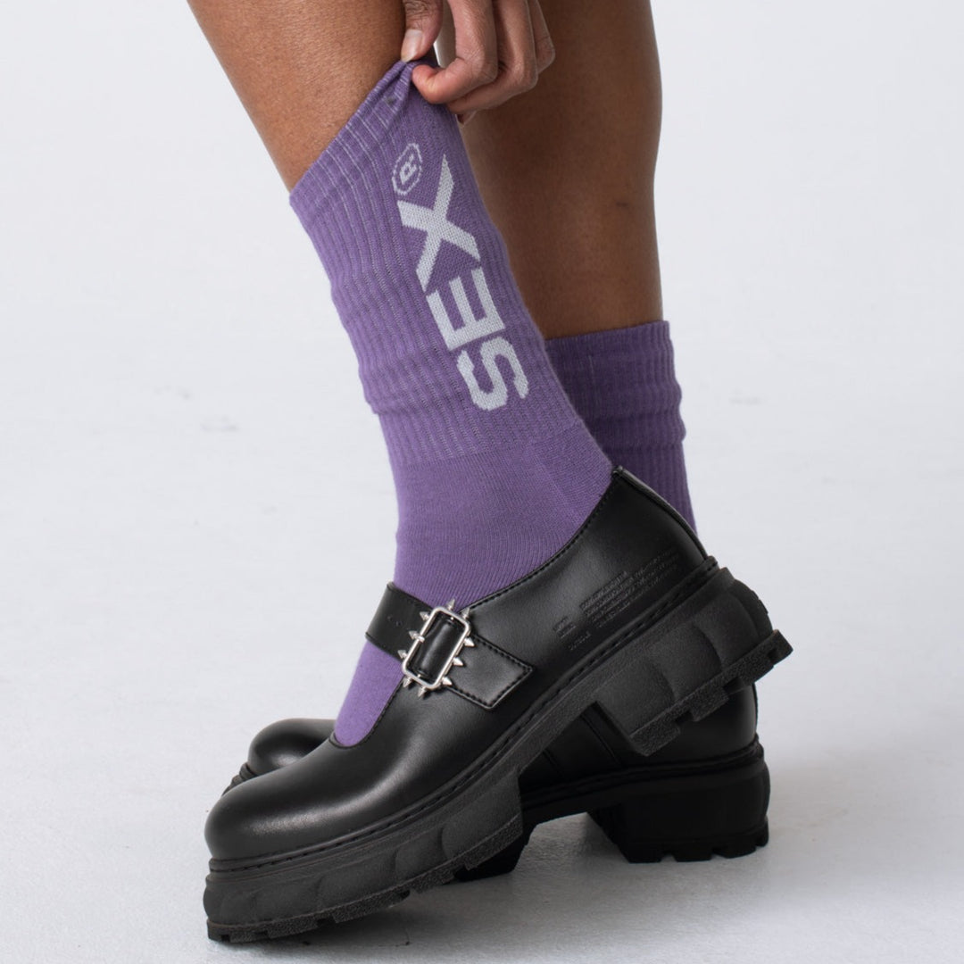 Carne Bollente Chaussex Socks in Purple