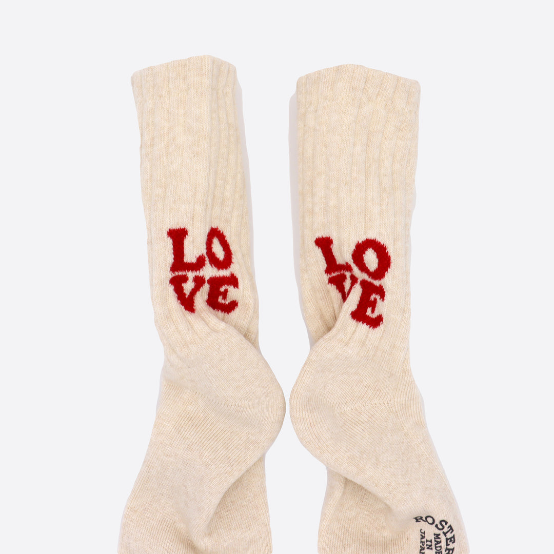 Rostersox 'Love' Socks in Beige