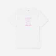 Ganni Basic Cotton Jersey Pink Bunny T-Shirt in Bright White
