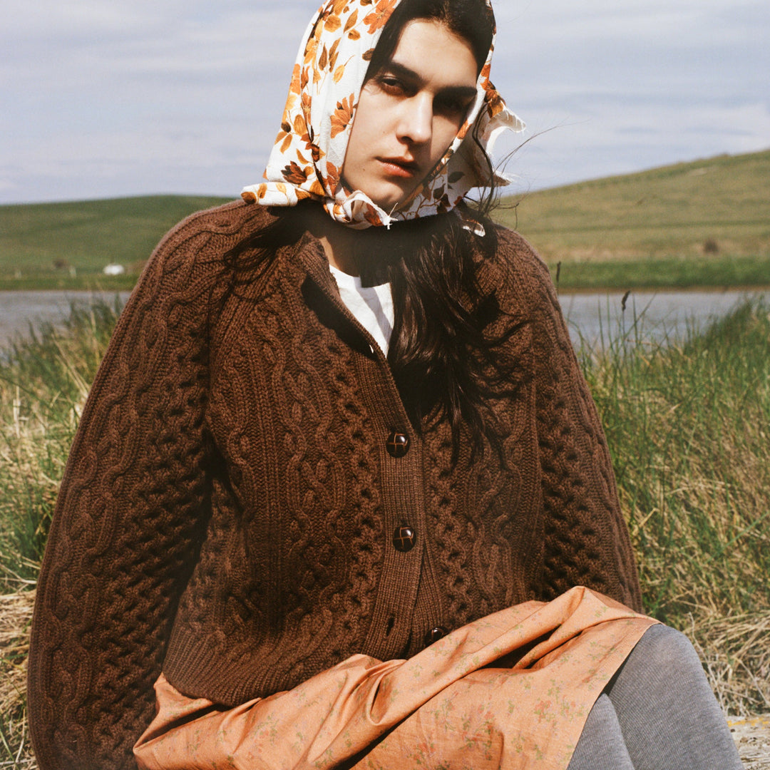 Meadows Quince Cardigan in Brown