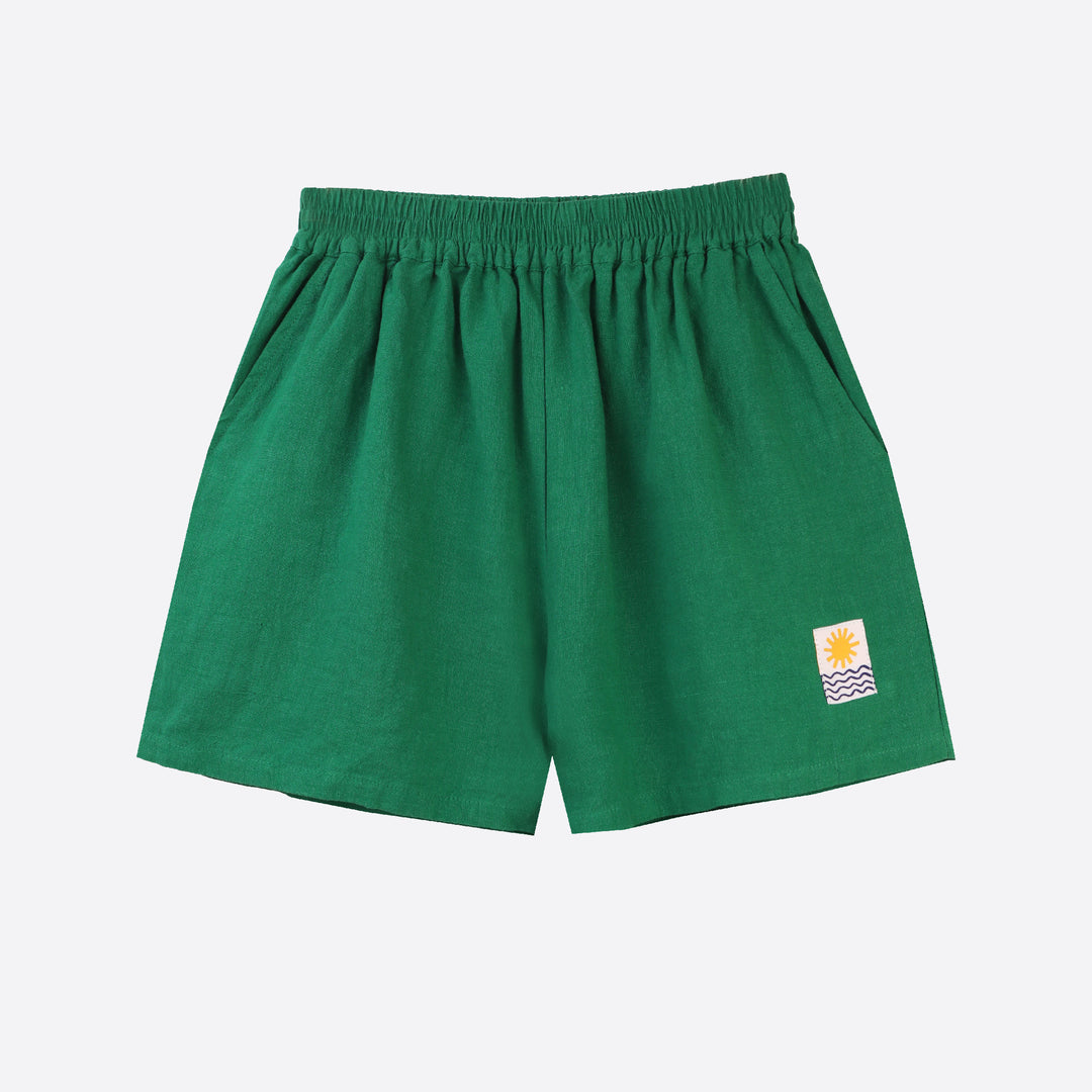 LF Markey Basic Linen Shorts in Grass