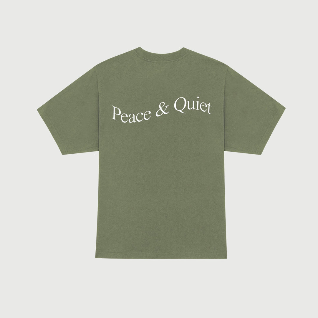 Museum of Peace & Quiet Wordmark T-Shirt in Olive