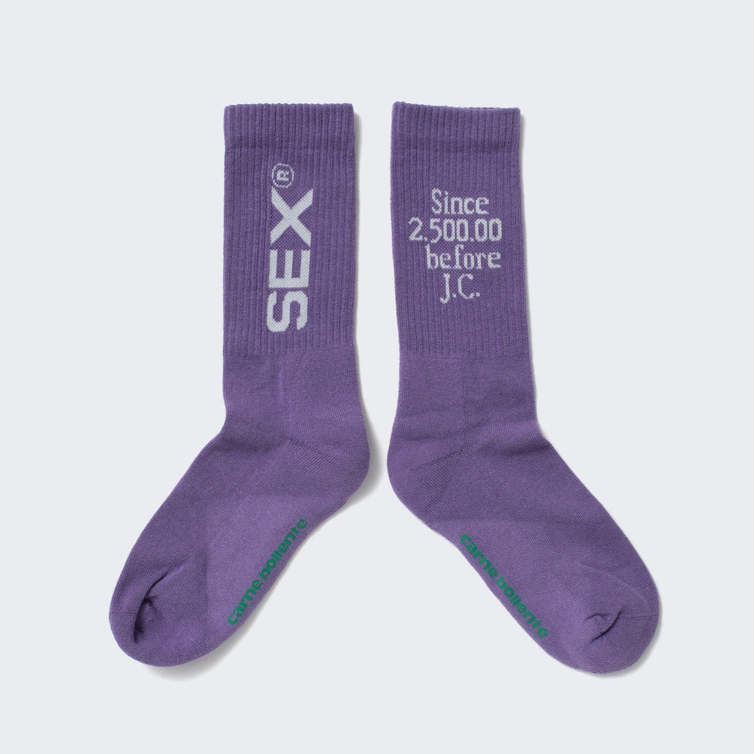 Carne Bollente Chaussex Socks in Purple