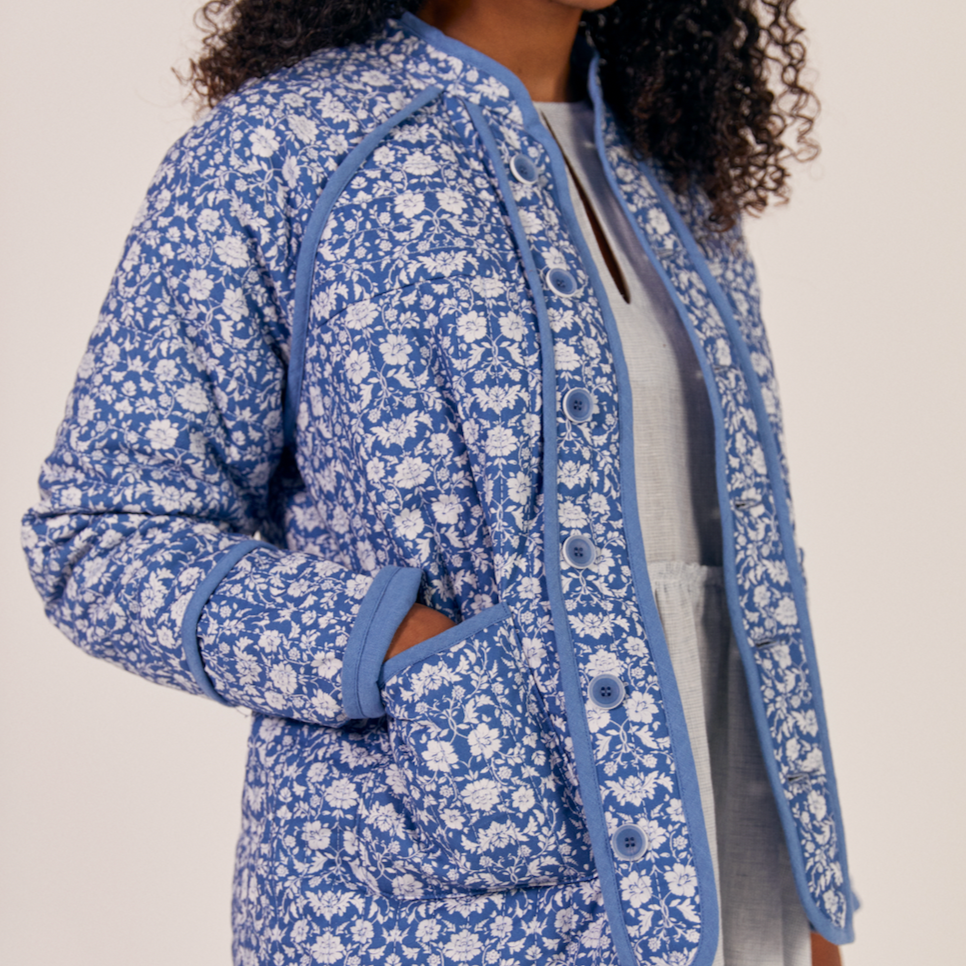 Sideline Lewes Jacket in Blue Print