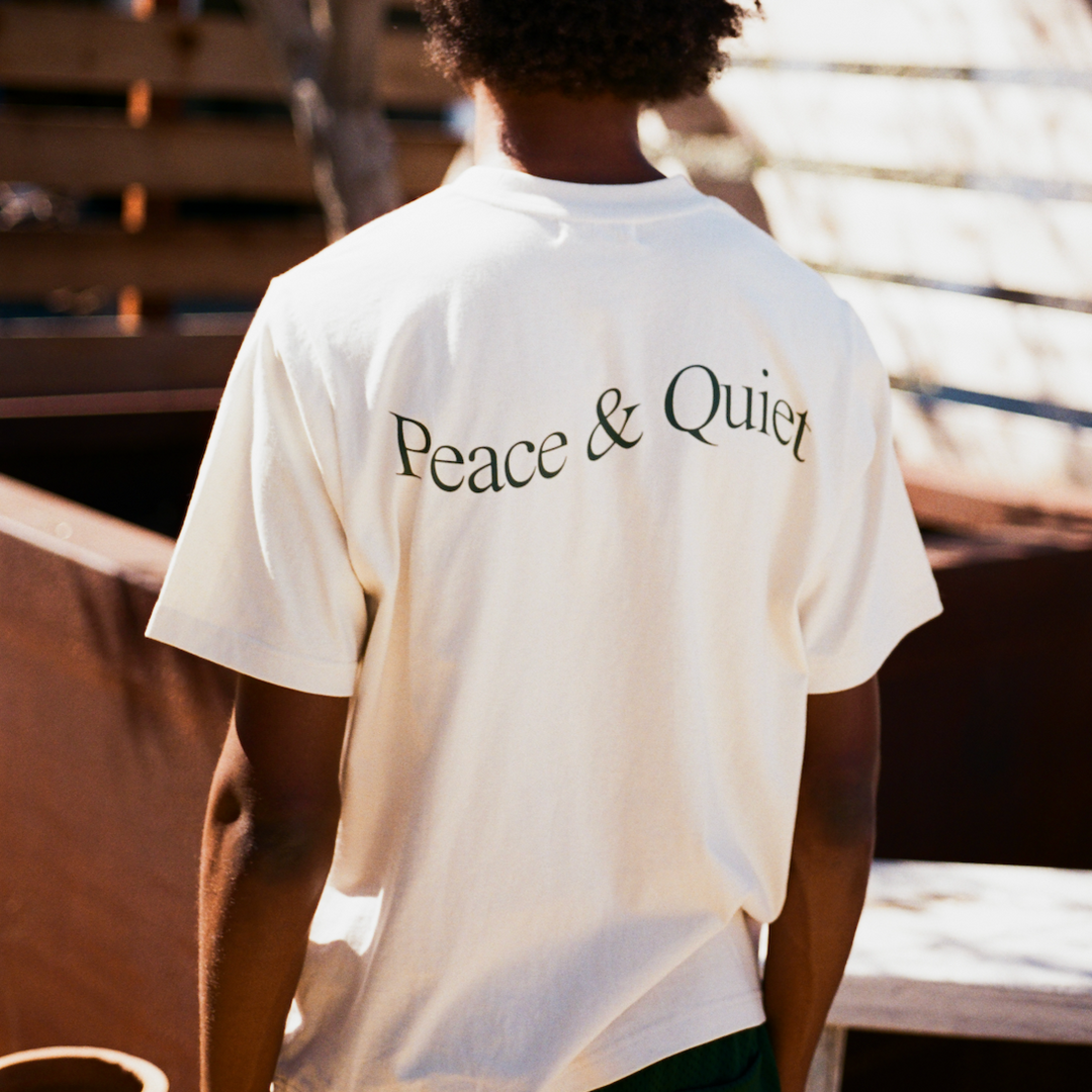Museum of Peace & Quiet Wordmark T-Shirt in Bone
