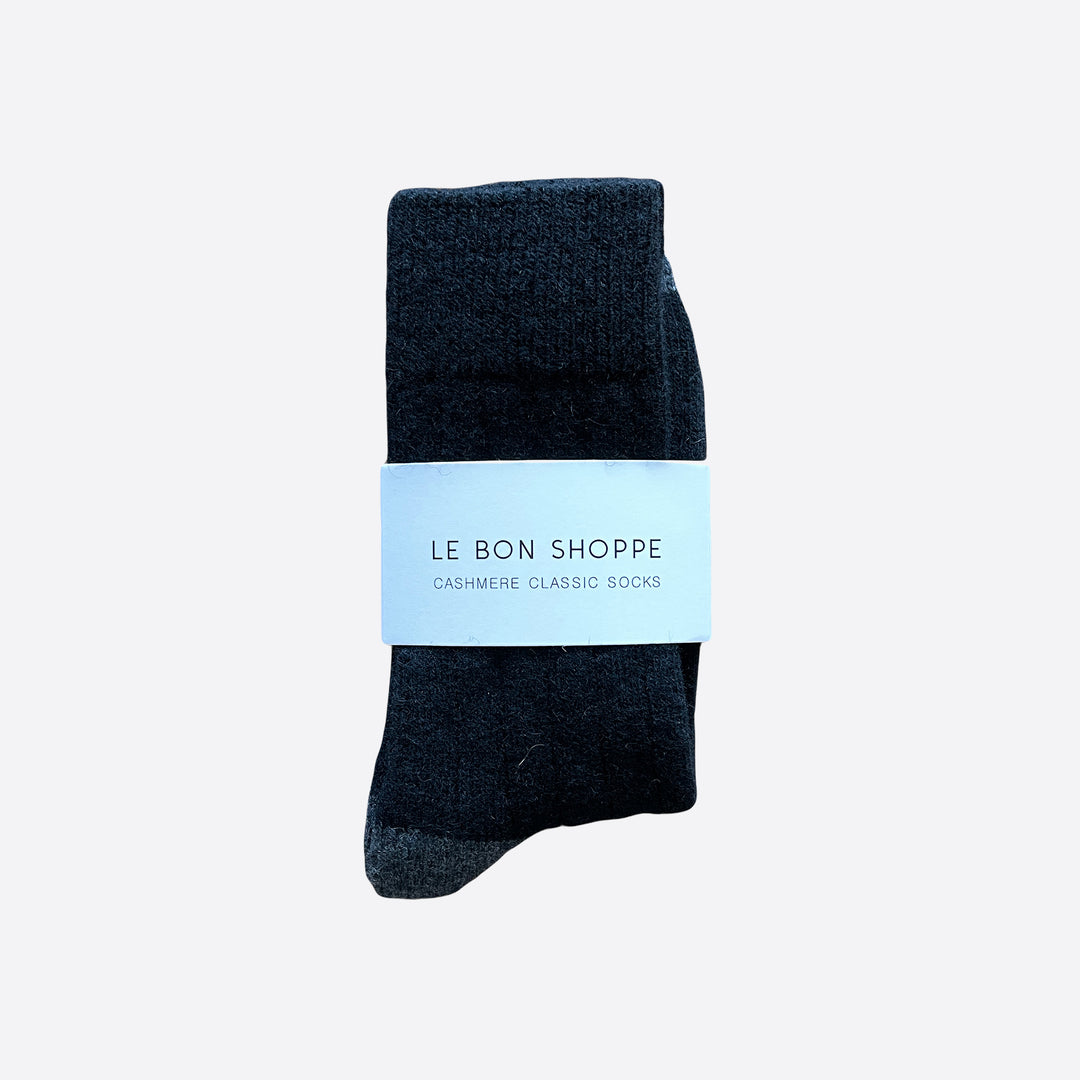 Le Bon Shoppe Classic Cashmere Socks in Black