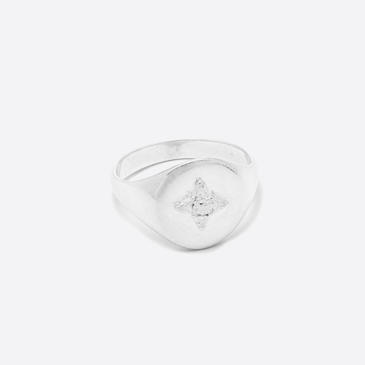 Nagle and Sisters Solstice Signet Ring in Silver