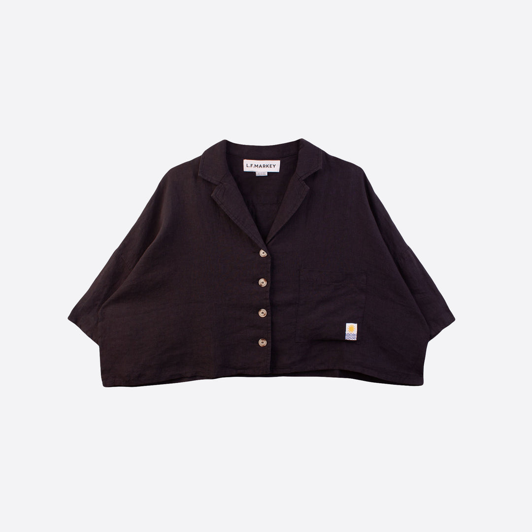 LF Markey Maxim Linen Shirt in Black
