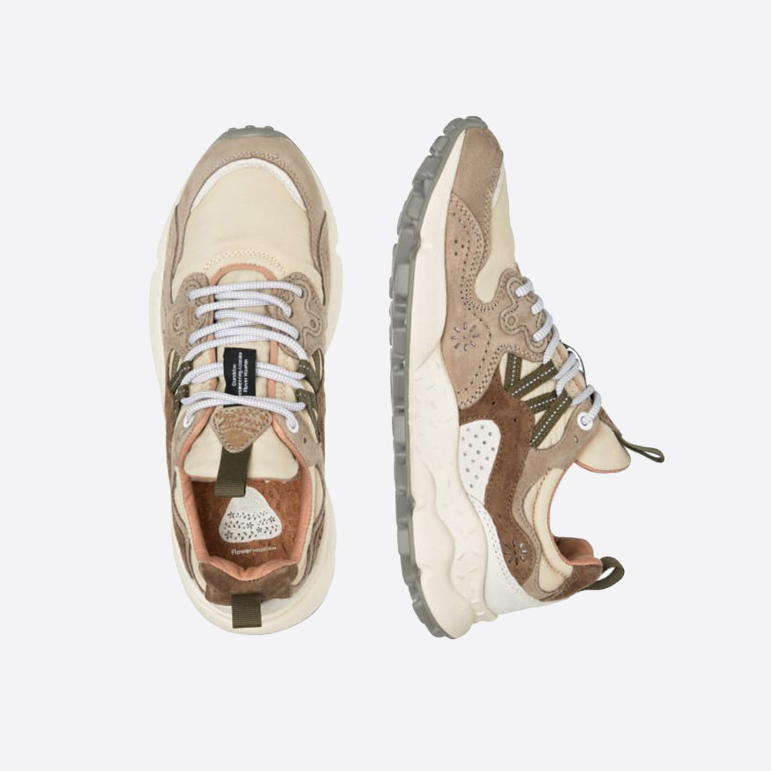 Flower Mountain Yamano 3 Trainers in Off White-Beige