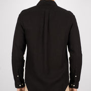 Portuguese Flannel Linen Shirt in Black