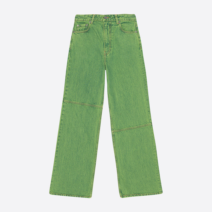 Ganni Magny Jeans in Lime Punch