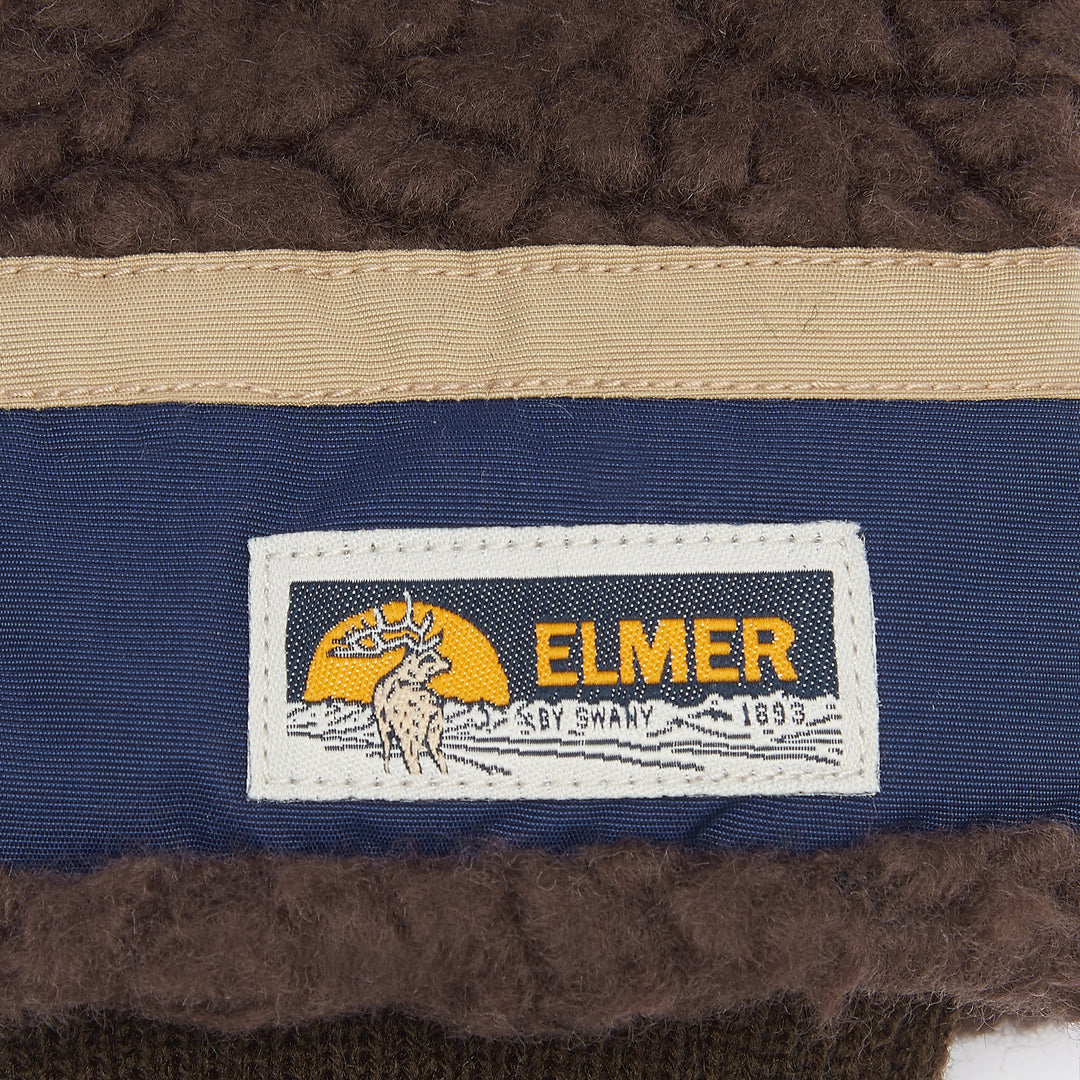 Elmer by Swany Wool Pile Mittens in Brown