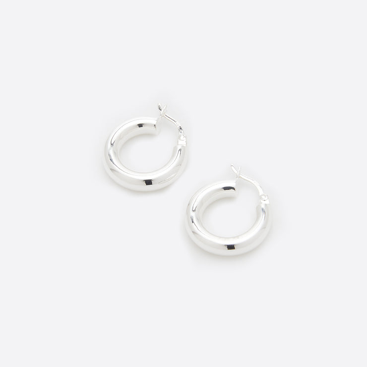 Nagle and Sisters Solar Hoops in Silver