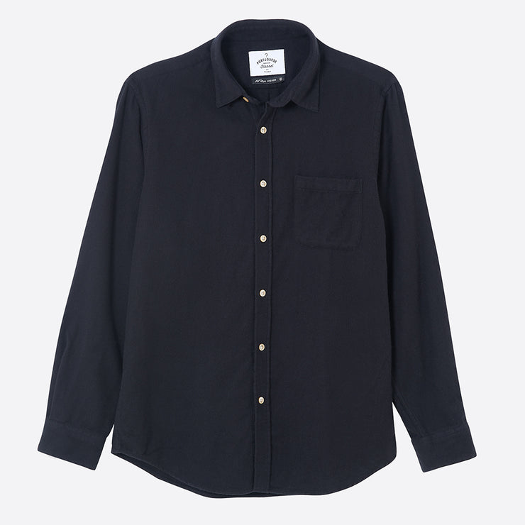 Portuguese Flannel Teca Shirt in Black