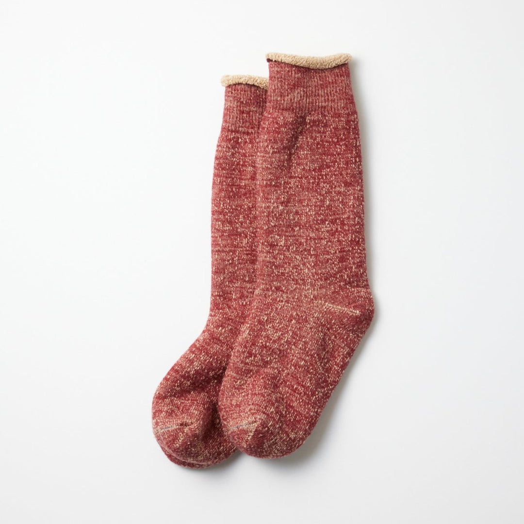 RoToTo Double Face Merino Socks Dark Red/Brown