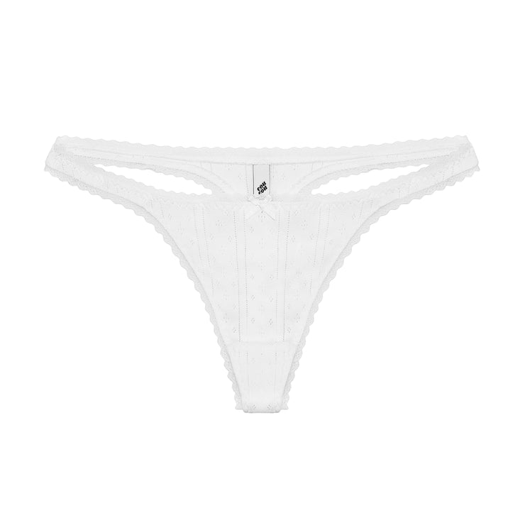 Cou Cou Intimates Thong in White