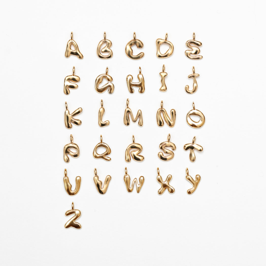 Wolf Circus Alphabet Charm in Gold