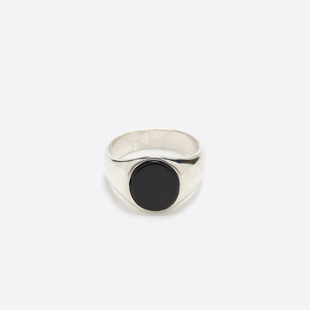 Wolf Circus Tosh Signet Ring in Black and Silver