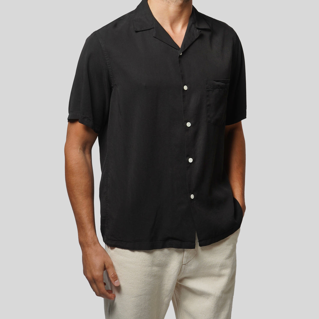 Portuguese Flannel Dogtown Shirt in Black
