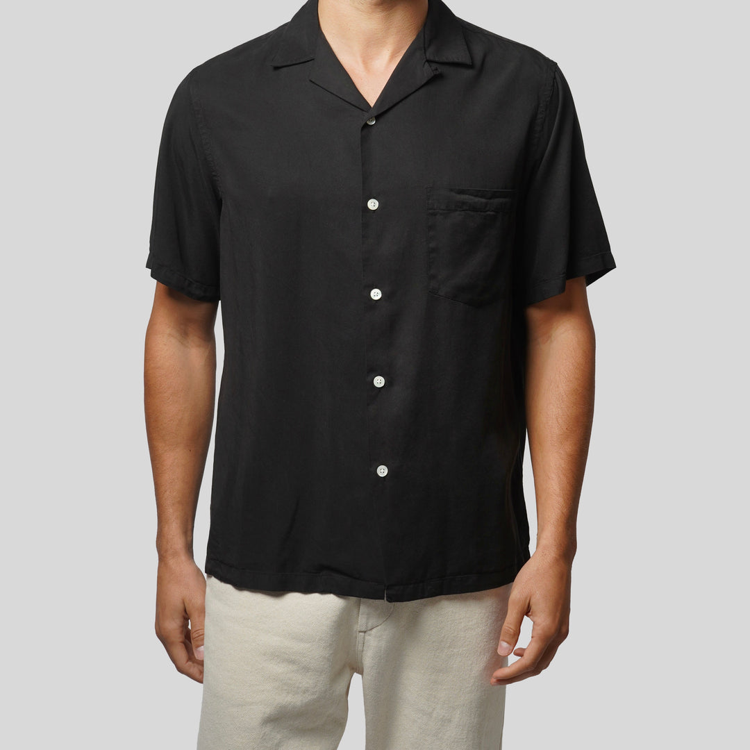 Portuguese Flannel Dogtown Shirt in Black